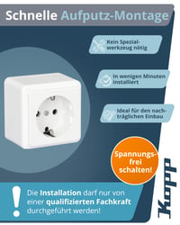 Kopp 101802000 Földelt Csatlakozóaljzat, Egyes, Felületre Szerelhető, 16 A, 250 V 6