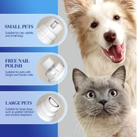 Aparat de tăiat unghii pentru câini și pisici, 3 viteze, silențios, pentru animale de companie de toate dimensiunile 2