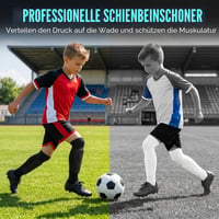Detské futbalové chrániče holení KORVORIA veľkosť XS, priedušné chrániče s voštinovou štruktúrou a protišmykovým silikónom, pružné, čierne 8
