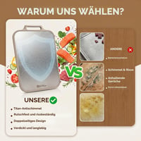 Tocător de bucătărie KORVORIA Titan, antibacterian, din plastic, dimensiune mare, cu șanț pentru scurgerea sucului, lavabil în mașina de spălat vase, pentru carne, legume și fructe 6