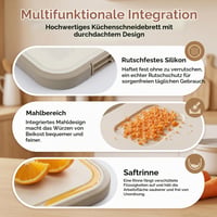 Tocător de bucătărie KORVORIA Titan, antibacterian, din plastic, dimensiune mare, cu șanț pentru scurgerea sucului, lavabil în mașina de spălat vase, pentru carne, legume și fructe 5