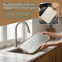 Tocător de bucătărie KORVORIA Titan, antibacterian, din plastic, dimensiune mare, cu șanț pentru scurgerea sucului, lavabil în mașina de spălat vase, pentru carne, legume și fructe 8