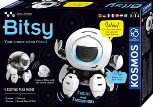 Kosmos 617424 Bitsy – Robotický kamarát, vedecká súprava pre deti – Ovládaný zvukom, pre deti od 8 do 12 rokov, viacjazyčný návod