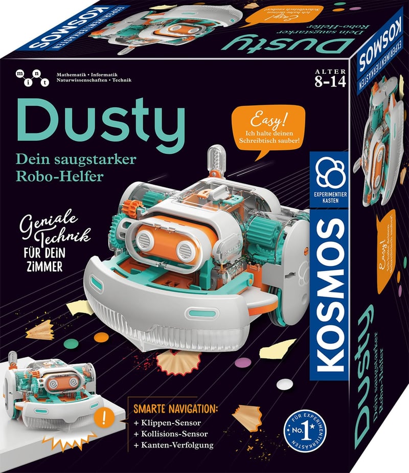 Kosmos 621322 Dusty Szívórobos Kísérletező Készlet Gyerekeknek – Porszívó Robot Építő Szett 8 Éves Kortól
