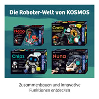 Kosmos Chipz 621001 Inteligentná robotická stavebnica pre deti od 8 do 14 rokov so sledovaním pohybu, vyhýbaním sa prekážkam, svetelnými a zvukovými efektmi, experimentálna súprava 8