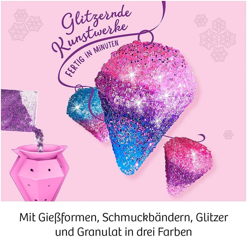 Kosmos Glitter Diamonds Kísérletező Készlet Gyerekeknek - Csillogó Ékszerkészítő Szett 8-12 Éveseknek, STEM Oktatójáték