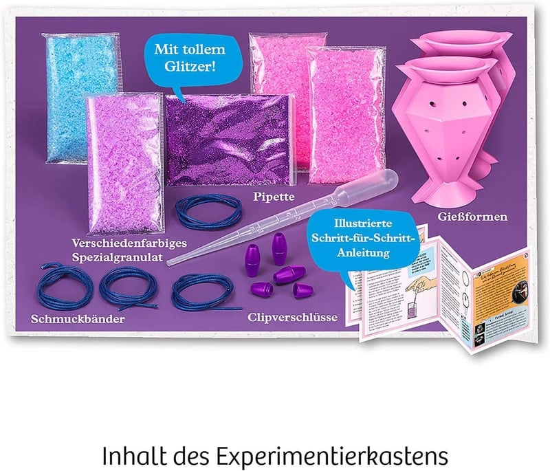 Kosmos Glitter Diamonds Kísérletező Készlet Gyerekeknek - Csillogó Ékszerkészítő Szett 8-12 Éveseknek, STEM Oktatójáték