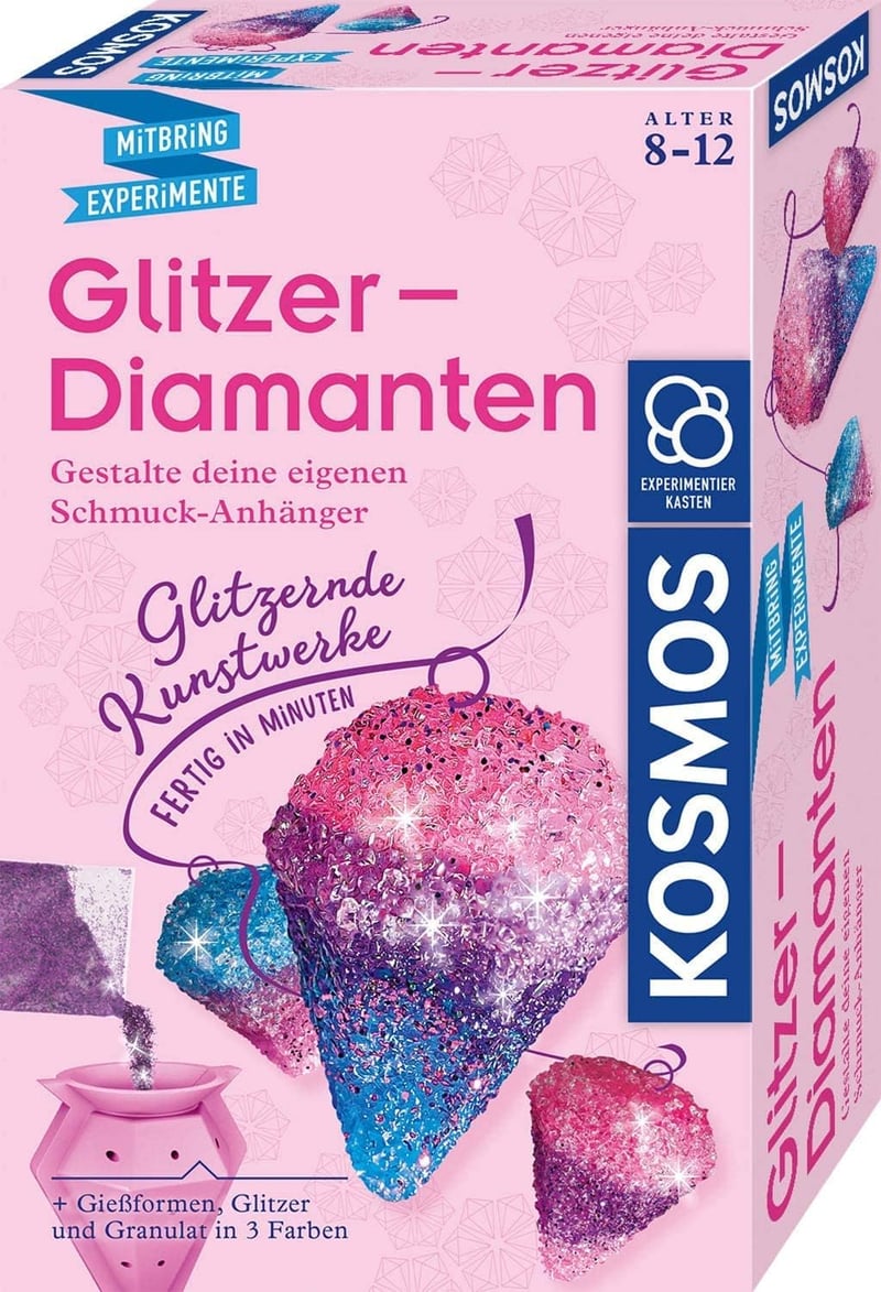 Kosmos Glitter Diamonds Kísérletező Készlet Gyerekeknek - Csillogó Ékszerkészítő Szett 8-12 Éveseknek, STEM Oktatójáték