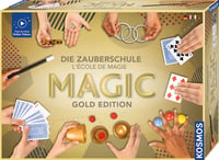 Kosmos Magic Die Zauberschule Gold Edition – 75 kúzelníckych trikov a ilúzií, 18 rekvizít, 3 úrovne náročnosti, kúzelnícka súprava pre deti od 8 rokov 1
