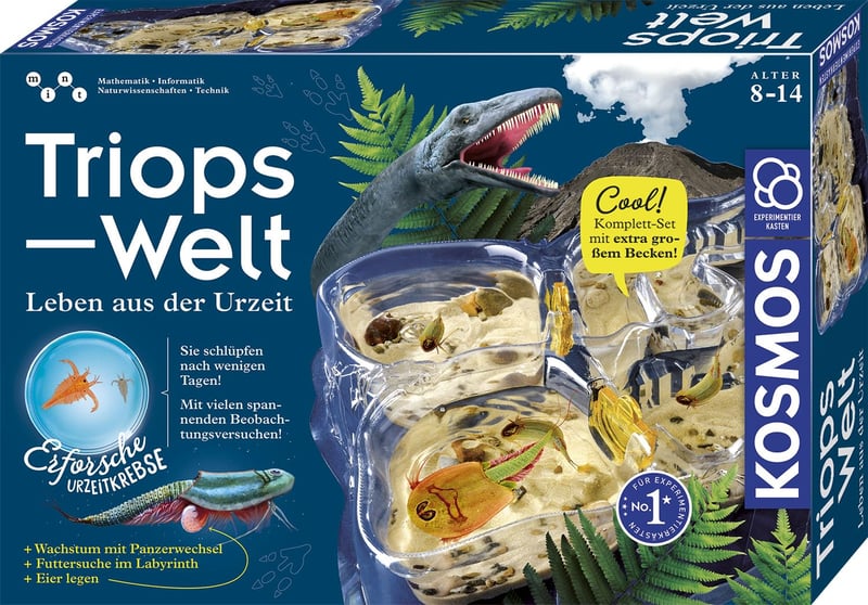 Kosmos Triops World 633073 Tudományos Kísérletező Készlet Ősrákokkal - Extra Nagy Medencével, Komplett Szett