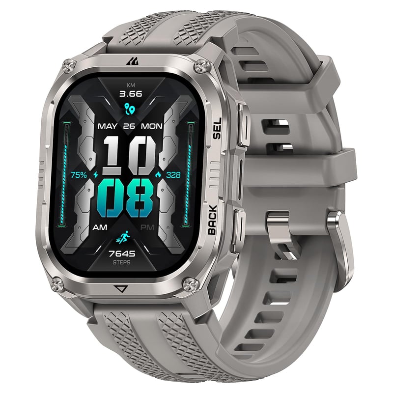 Inteligentné hodinky KOSPET Pulse 2 pre mužov a ženy, 1,96-palcový AMOLED displej, 15-dňová výdrž batérie, fitness smartwatch
