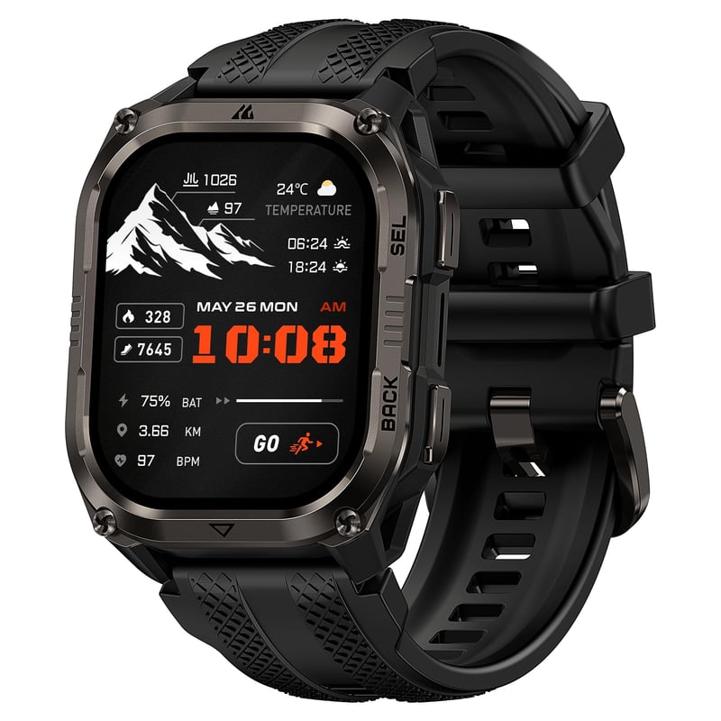 Inteligentné hodinky KOSPET Pulse 2 Outdoor pre mužov a ženy, 1,96-palcový AMOLED displej, 15-dňová výdrž batérie, športové hodinky