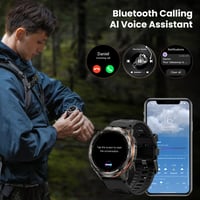 Inteligentné hodinky KOSPET Tank T3 Ultra 2 pre mužov s GPS, 60+ dňovou výdržou batérie, 1,43" AMOLED displejom, vodeodolnosťou 5ATM, Bluetooth volaním, snímačom tepu, SpO2, krokomerom, čierne 8