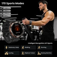 Inteligentné hodinky KOSPET Tank T3 Ultra 2 pre mužov s GPS, 60+ dňovou výdržou batérie, 1,43" AMOLED displejom, vodeodolnosťou 5ATM, Bluetooth volaním, snímačom tepu, SpO2, krokomerom, čierne 7