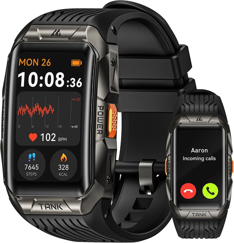 KOSPET Tank X2 okosóra 1,64" AMOLED kijelző, 5ATM, 24/7 egészségfigyelés
