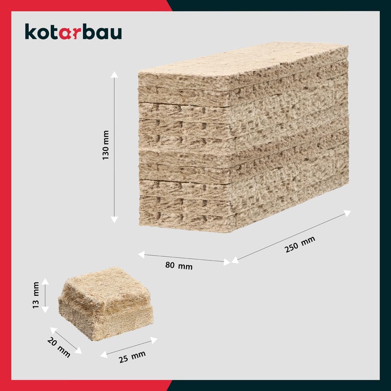 KOTARBAU Set za potpalu roštilja 400 kom - Kocke za potpalu drvenog ugljena za roštilj, kamin i peć