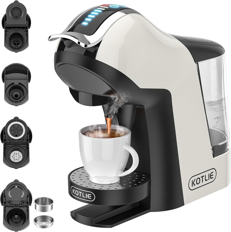 KOTLIE 5 az 1-ben kapszulás kávéfőző Dolce Gusto Nespresso Aldi Modo Mio ESE