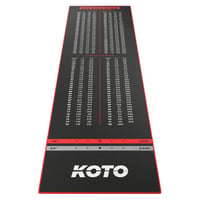 KOTO Check Out Profesionalni Tepih za Dart 285x80 cm s Oznakama Rezultata i Linijom Bacanja - Tepih za Dartove koji Pomaže u Brojanju 1