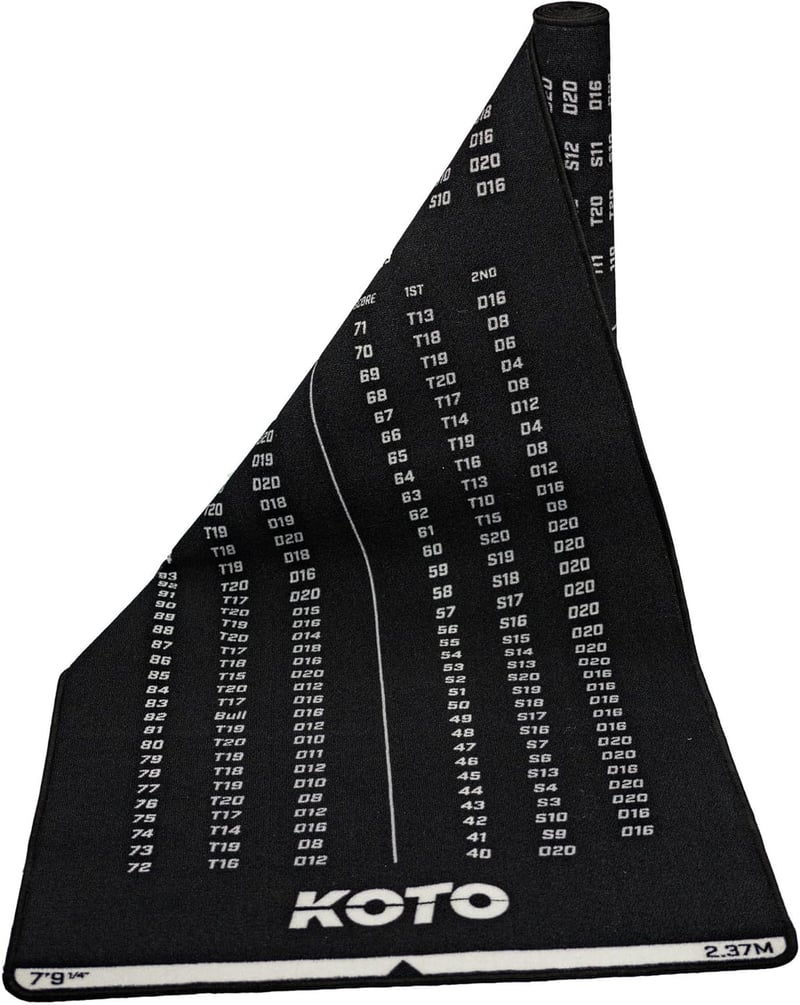 KOTO Darts szőnyeg padlóvédelemmel, oche vonallal és pontszámjelzéssel