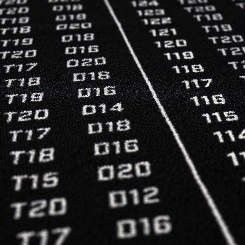 KOTO Darts szőnyeg padlóvédelemmel, oche vonallal és pontszámjelzéssel