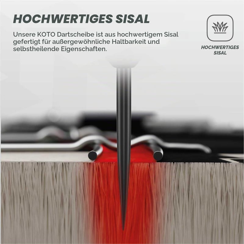 KOTO Dartscheibe Forgó Számgyűrűvel, Turniermaß Sisal Szizál