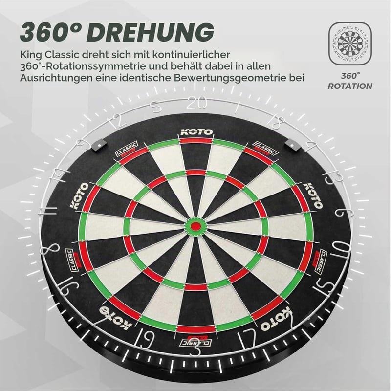KOTO Dartscheibe Forgó Számgyűrűvel, Turniermaß Sisal Szizál