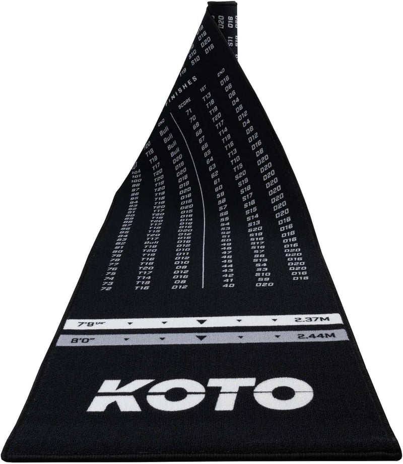 KOTO Dartteppich Check Out 285x60 cm dartmatte csúszásmentes