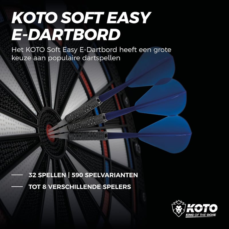 KOTO elektronikus puha dartjáték 32 játékkal és 590 variációval
