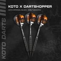 KOTO Imperial Dart Nyilak 21g Fekete 80% Tungsten Profi Dartpfeil Szett 3 Barrel 3 Flight 3 Shaft Kiegészítővel 2