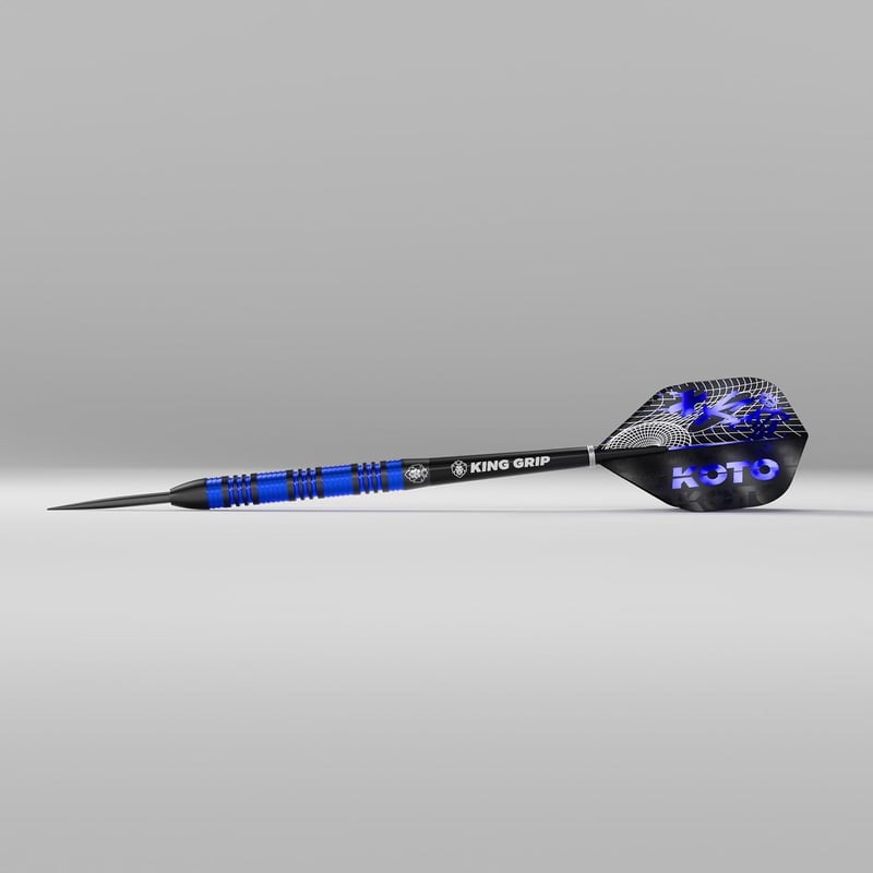 KOTO Imperial Darts 23g Fekete-Kék 80% Volfrám Szett 3 Hegyel Tollal Szárral