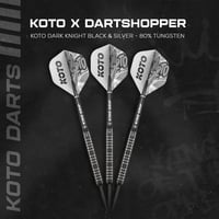 KOTO Kight Darts 80% Volfrám Fekete-Ezüst 3 Hegyű Szett 2