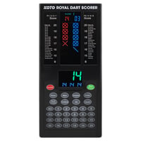 KOTO Royal Elektronický terč na šípky s 40 hrami, pre 8 hráčov, čierny digitálny ukazovateľ skóre s montážou na stenu 1