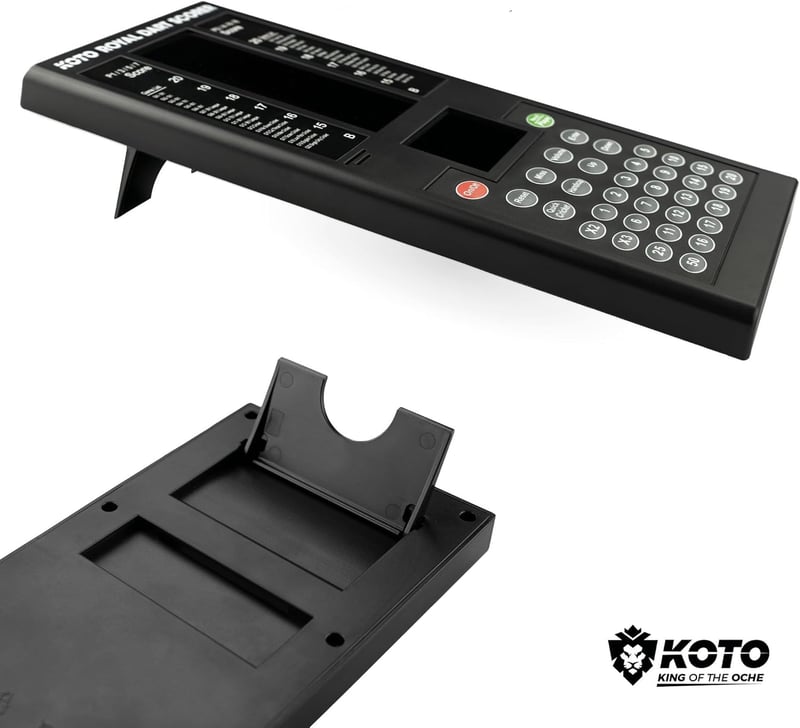 KOTO Royal Elektronikus Darts Pontozó Tábla 40 Játékkal, 8 Játékosra, Fekete Digitális Eredményjelző Fali Rögzítéssel