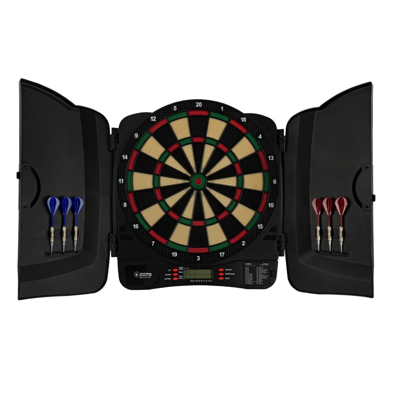 KOTO Soft Classic elektronički ormarić za pikado s 32 igre i 590 varijacija - crni