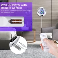 KOVCDVI Bluetooth CD Lejátszó Fali Szerelésű Érintőgombos Hangszóróval FM Rádió USB AUX LCD Kijelző Távirányító Portalanító Fedél 6