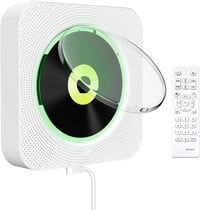 KOVCDVI CD Lejátszó Bluetooth Hangszóróval Fali Szereléshez FM Rádió USB TF Kártya AUX LCD Kijelző Távirányító 9