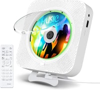 KOVCDVI CD Lejátszó Bluetooth Hangszóróval Fali Szereléshez FM Rádió USB TF Kártya AUX LCD Kijelző Távirányító 1