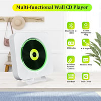 KOVCDVI CD Lejátszó Bluetooth Hangszóróval Fali Szereléshez FM Rádió USB TF Kártya AUX LCD Kijelző Távirányító 2