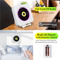 KOVCDVI CD Lejátszó Bluetooth Hangszóróval Fali Szereléshez FM Rádió USB TF Kártya AUX LCD Kijelző Távirányító 6