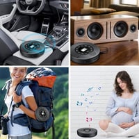 KOVCDVI Hordozható CD Lejátszó Bluetooth Funkcióval 1500 mAh Akkumulátor Hangszóróval USB AUX Lejátszás LCD Kijelző A-B Ismétlés 7