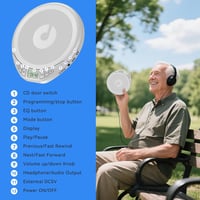 KOVCDVI hordozható CD lejátszó LCD kijelzővel, CD-R/RW/MP3/WMA támogatás, Anti-Shock - ezüst 7