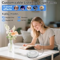 KOVCDVI hordozható CD lejátszó LCD kijelzővel, CD-R/RW/MP3/WMA támogatás, Anti-Shock - ezüst 3