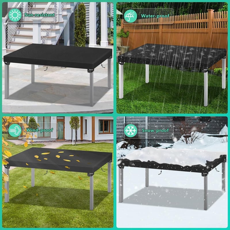 Kovshuiwe vízálló kerti asztal takaró 140x90x15cm téglalap alakú