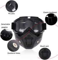 Koyheng Airsoft Sisak Teljes Arcvédelem Levehető Szemüveggel és NVG Tartóval 2