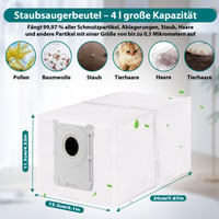 Koyieioo 12 ks náhradných vreciek na prach pre robotický vysávač Ecovacs Deebot T50 / T50 PRO Gen2 / Gen3, kompatibilné, veľká kapacita 3,5 l 3