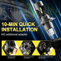 LED žiarovky KOYOSO H4 100W 26000LM – súprava do automobilových svetlometov 9003/HB2, stretávacie a diaľkové svetlá, 6500K biela 3