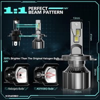 KOYOSO H4 LED izzó 19000LM 110W 12V autóhoz 6500K fehér 4