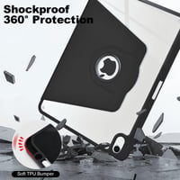 Obal otočný o 360° pre iPad Air 11" M4 2026/M3 2025/M2 2024 a iPad Air 10,9" 4./5. gen. s akrylátovým priehľadným zadným krytom a držiakom na pero 5