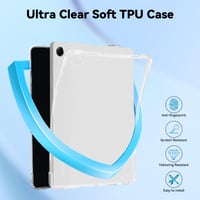 Husă Koze pentru Samsung Galaxy Tab A8 10.5" (SM-X200/X205/X207) - Husă de protecție din silicon TPU subțire și transparentă, rezistentă la șocuri și zgârieturi, carcasă flexibilă pentru partea din spate 5