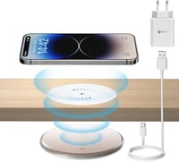 KPON 30mm Láthatatlan Vezeték Nélküli Töltő 10W - Asztal Alá Szerelhető Indukciós Töltő iPhone, Samsung és Huawei Telefonokhoz 1